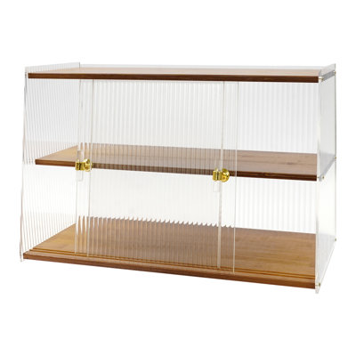 Pantry Cabinet, Sideboard with Slide Doors, Food Cabinet for Kitchen, Tea color