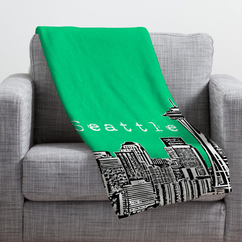 Bird Ave Throw Blanket, Green, Medium