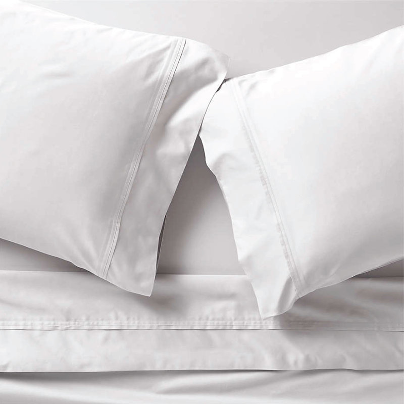 Ensemble de draps 4 pièces Paarizaat 8000 Series, Ensemble de draps pour taille de lit simple avec d, Blanc