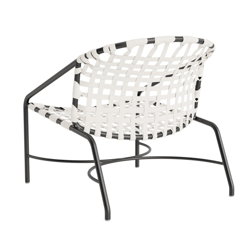 Kantan Outdoor Lounge Chair, Textured Pewter/White Lite