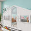 Lit mezzanine double avec toit-356320009