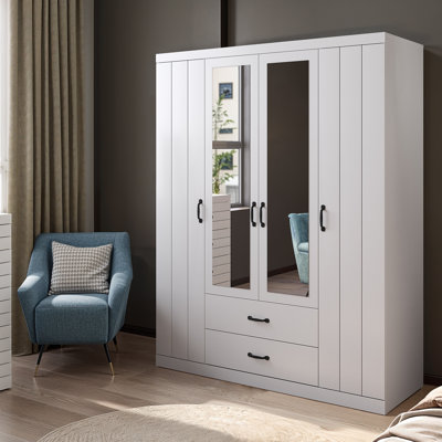 ALLINGTON 4 Door 2 Drawer Wardrobe With Mirror