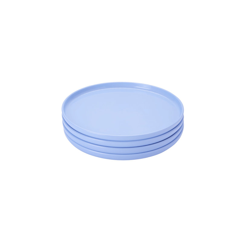 4 Plate Set | Blue, Blue