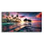  «Tropical Sunrise» par Rey Klimt, art mural en verre acrylique, 48 po x 24 po
