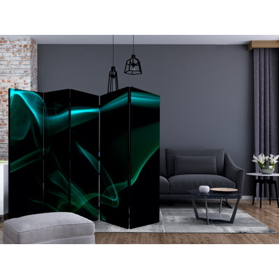 Hadasah 225cm W x 172cm H 5 - Panel Solid Wood Folding Room Divider