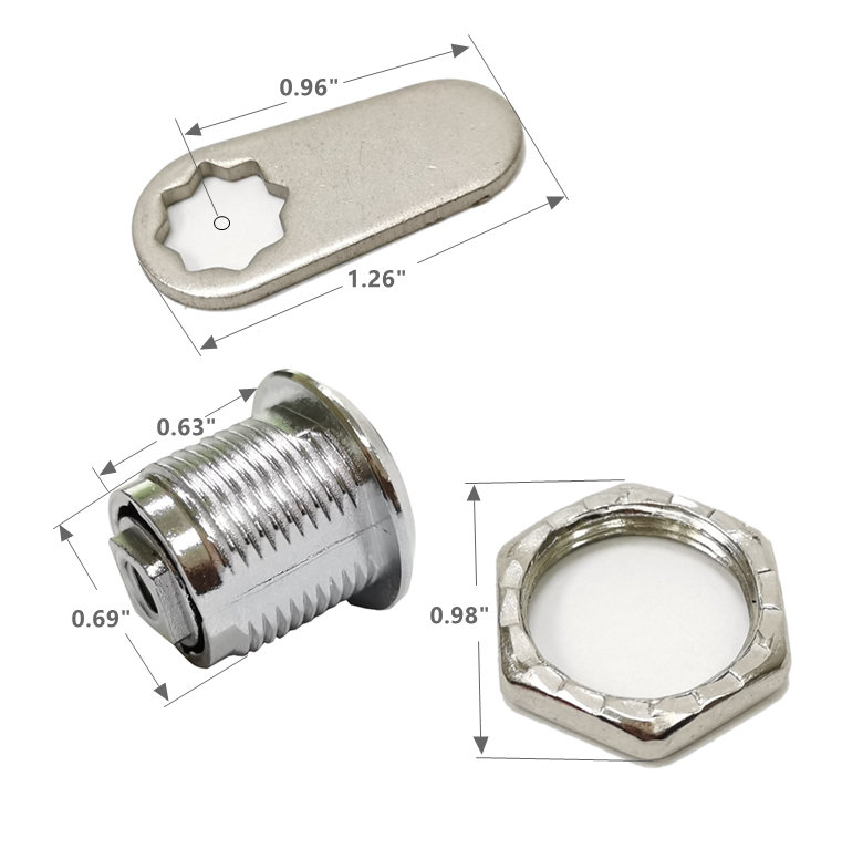 FixtureDisplays 10 Pack Cam Lock, Each with 2 Keys, for Cabinets, Panels, Mailbox 15252-LOCK-10PK