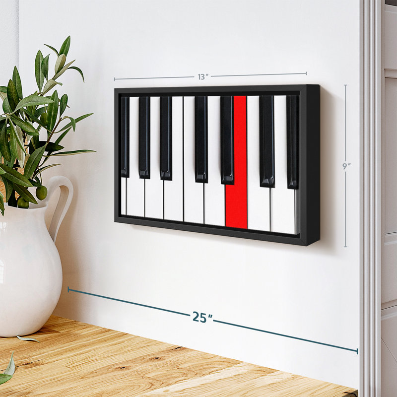 Piano Key Canvas Print, 9" H x 13" W