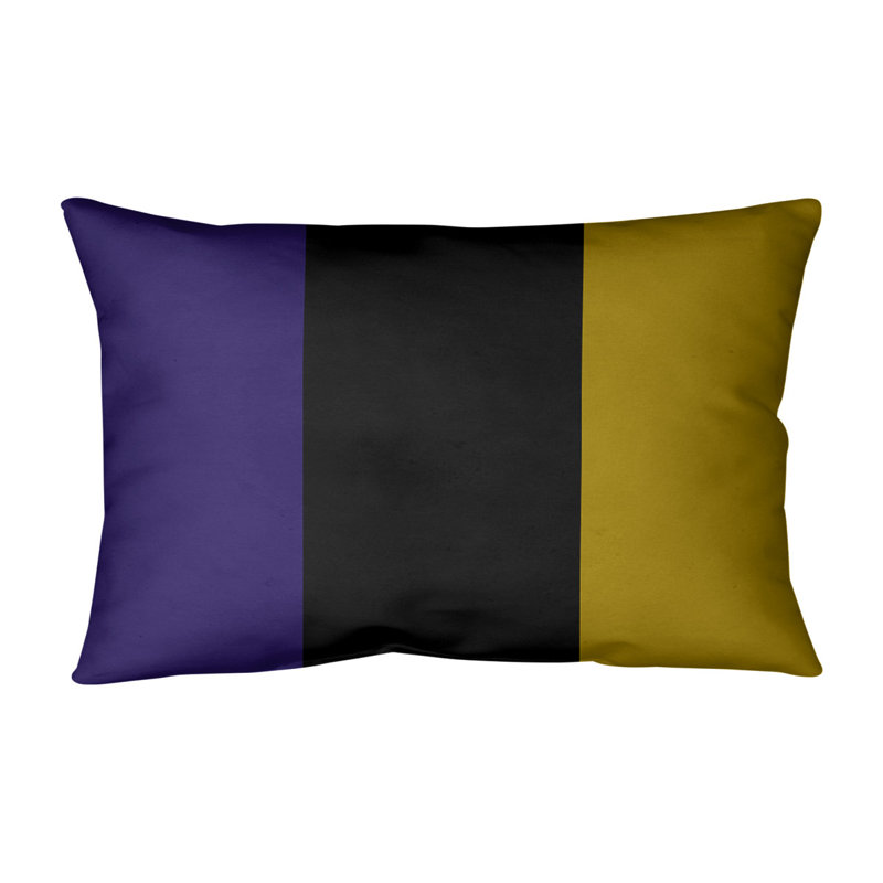 Housse de coussin lombaire Atlanta, Baltimore, Minsk / jaune / noir