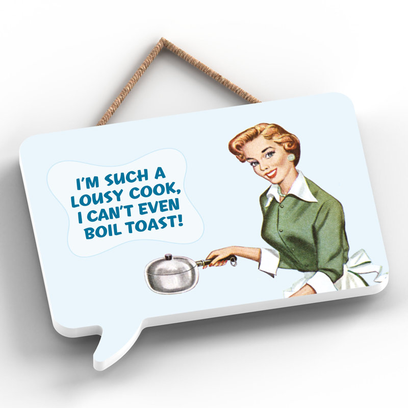 Pinup Im Such A Lousy Cook - Print on MDF
