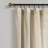 Linen Button Botanical Garden Cotton Blend Semi Sheer Curtain Single Panel-1248174318