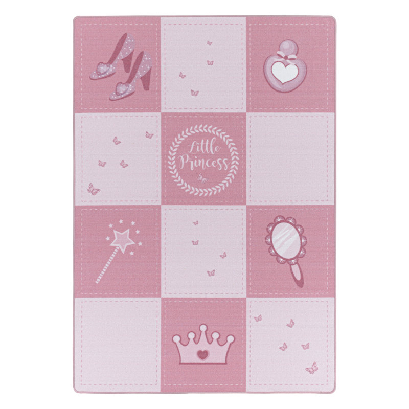 Gillies Flatweave Pink Rug, Rectangle 120 x 170cm