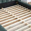 Structure de lit tapissier avec tissu épais, lit plateforme avec tête de lit-2010264896