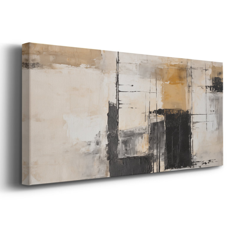 Toile tendue avec châssis Abstract Series 4 # XXXII-Wide, H 20 po x l 50 po
