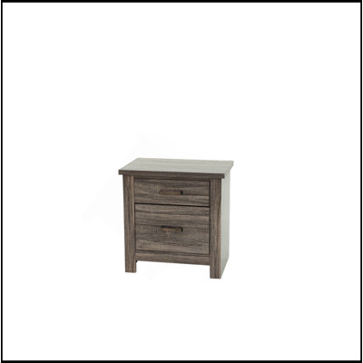Finish Striking Wooden Nightstand Bedside Table 2X Drawers Storage Bedroom Furniture