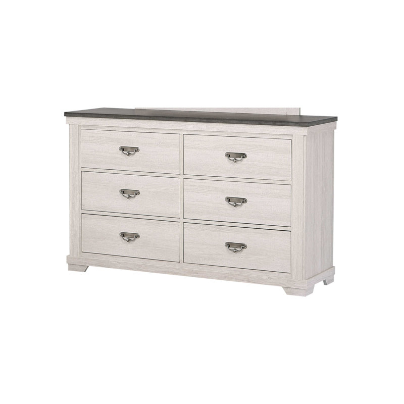 Meuble en bois massif en bois massif de style rustique avec commode à 6 tiroirs 1Pc