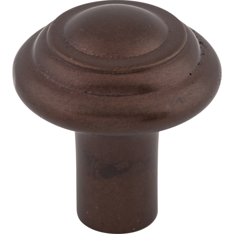 Aspen Button 1 1/4" Diameter Round Knob, Mahogany Bronze, 1 1/4" Knob Diameter