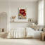 Ensemble de 1 tableau sur toile rouge et or-129362110-129362111