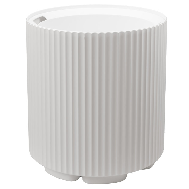 Round Planter 16’’H Plant Pots With Water Reservoirfor Indoor Outdoor Porch, Patio, Backyard, White