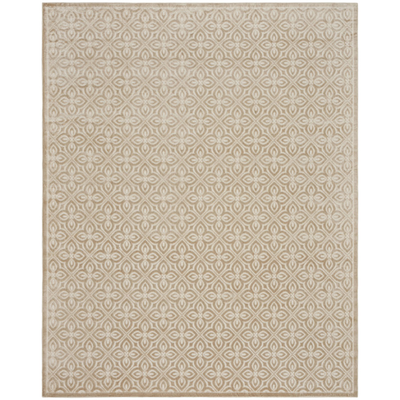 Nourison Washable Charm 8' x 10' Beige Ivory Contemporary Indoor Rug, Rectangle 8' x 10'