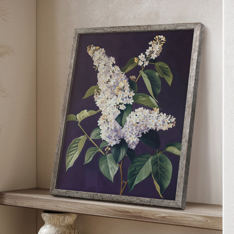 Reproduction encadrée FLORAL Series CCXLIV - bois massif, H 21 po x l 17 po