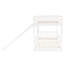 Lit simple au-dessus d'un lit superposé blanc avec glissade et maximise l'espace de construction en bois massif, pratique et pour la chambre à coucher-353974583