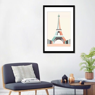 «Graphic Pastel Architecture II», reproduction d'art graphique sur toile