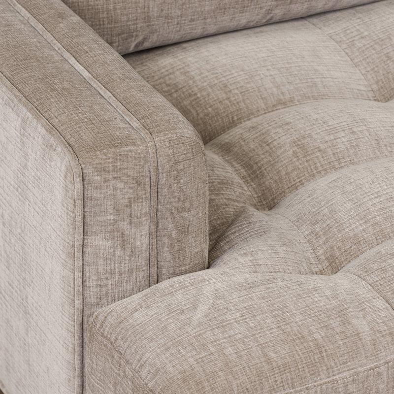 Vernon 99" Fabric Sofa, Taupe Brown