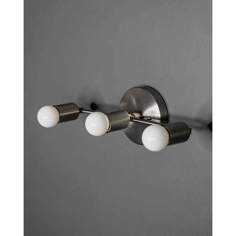 Claramae Solid Brass Armed Sconce, Brushed Nickel