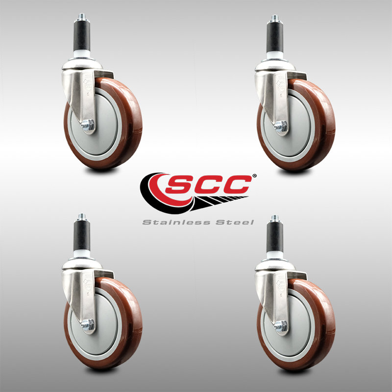 Polyurethane Caster, Maroon