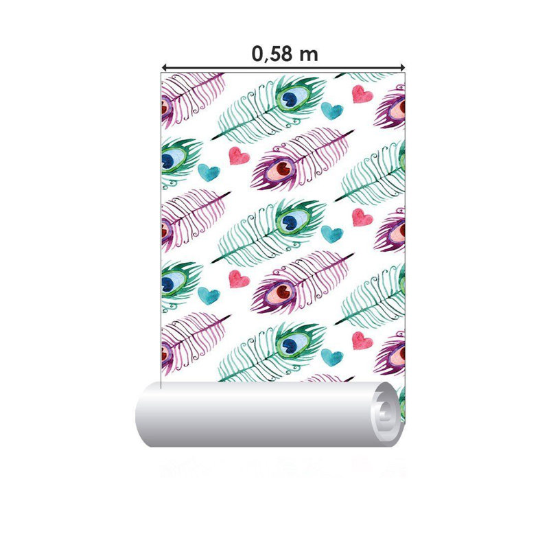 Rouleau de papier peint pelez et collez, L 126 po x l 24 po