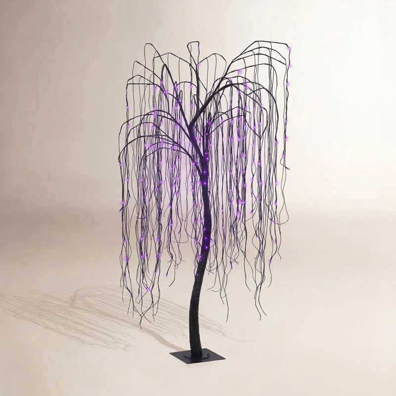 Halloween d'Halloween avec arbres et branches, Mauve