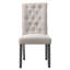2 pièces de sièges en lin gris beige légèrement incurvés, coussin moelleux, bois, poids maximal de 220 lb