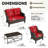 4-Pieces Wicker Outdoor Patio Furniture Sets Rattan Chair Wicker Set with Red Cushion-1807556192