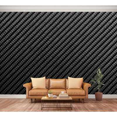 Wall Mural Peel and Stick Wallpaper black carbon fiber seamless Abstract cloth material for car tuning Self-Adhesive Removable Contact Paper Wall Decor for Living Room Bedroom 100"H x 144"W