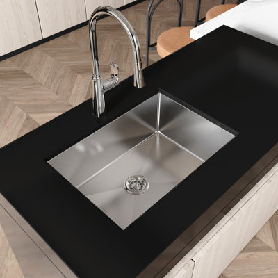 27" X 19" Rectangular Undermount Sink - Stainless Steel With Openable Pipe Lid And Condensation Feature Faster Drainage Design Scratch- Surface