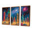 Cosmic Wanderer Crystal Pillars - Space Landscape, ensemble de reproductions d'art mural-1292683643-1292683642
