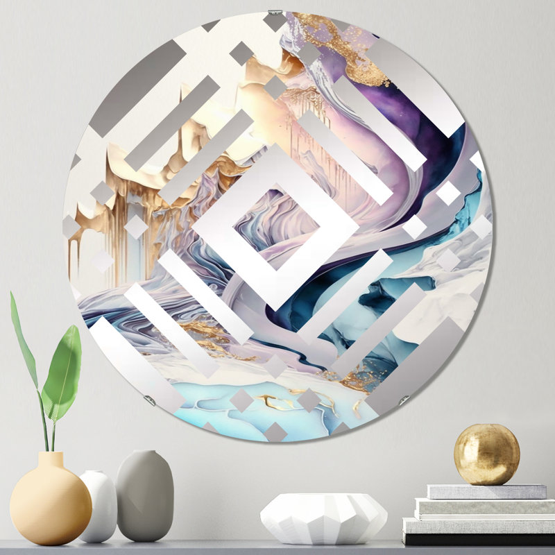 Eriona - Miroir décoratif diamant, 31,4 po x 31,4 po