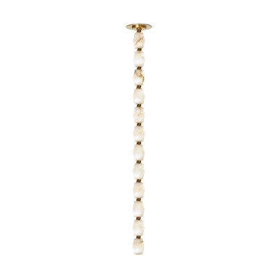Sean Lavin Collier 36 Pendant in Hand Rubbed Antique Brass with Alabaster shade