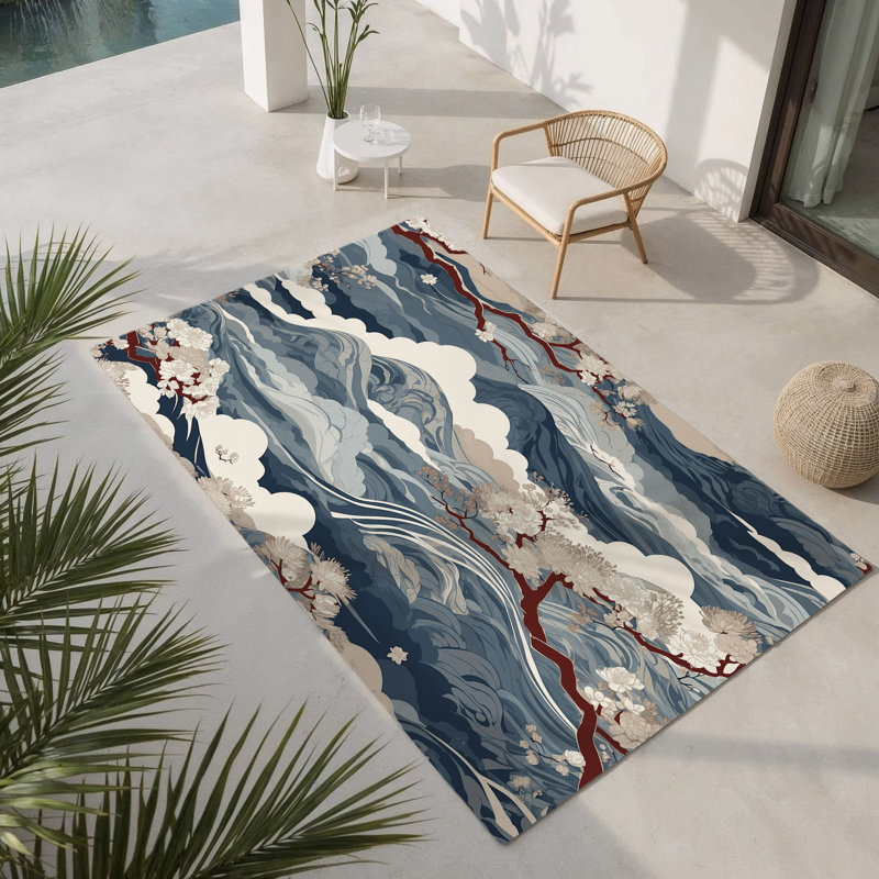 Tapis intérieur et extérieur Amber Tide, Rectangulaire 2 pi x 3 pi