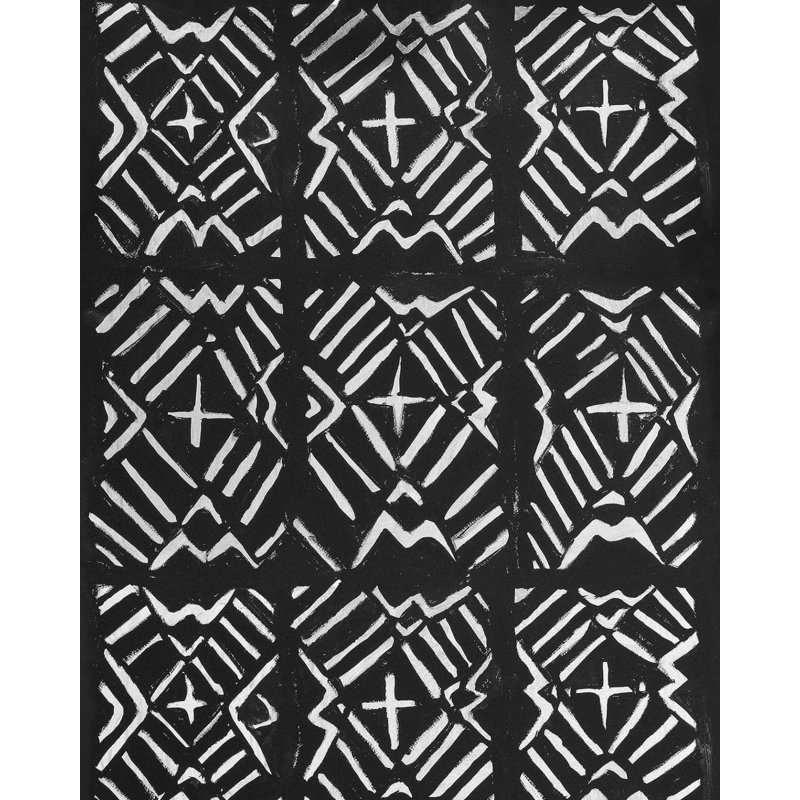 Geometric Wallpaper Roll, Black/White