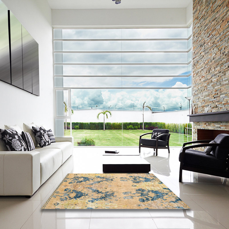 Abstract Indoor Rug, Square 6'