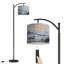 Lampe sur pied arc avec abat-jour réglable phare coucher de soleil côtier impressionniste paysage océanique lampe sur pied de plage nautique