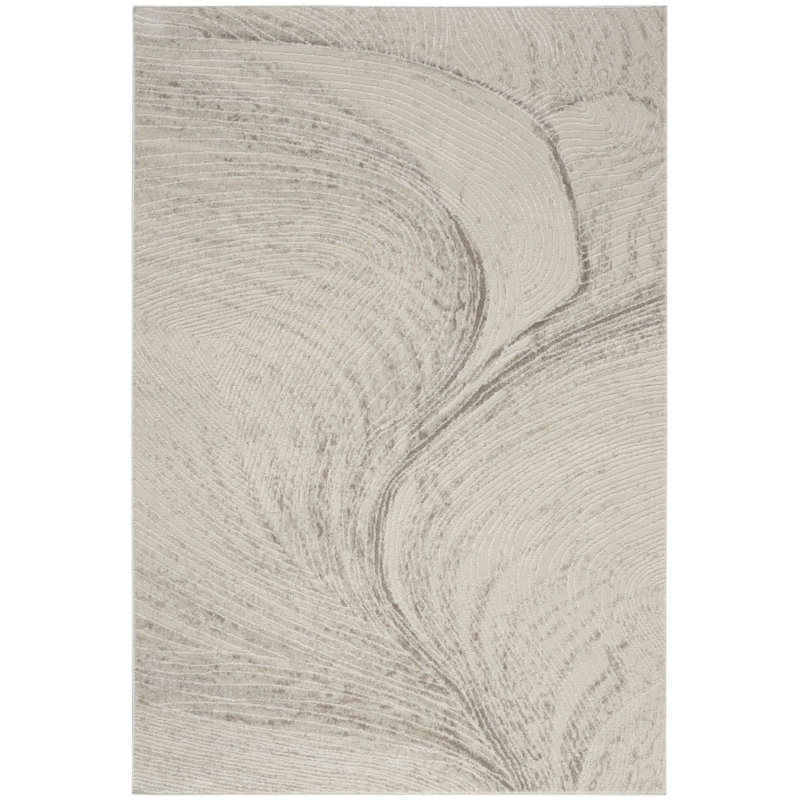 Calvin Klein Captivating Ivory Modern Indoor Rug, Rectangle 5'3" x 7'3"