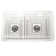 Cape Nantucket Sinks 60/40 Dualmount Fireclay Sink Wellfleet-31OSW