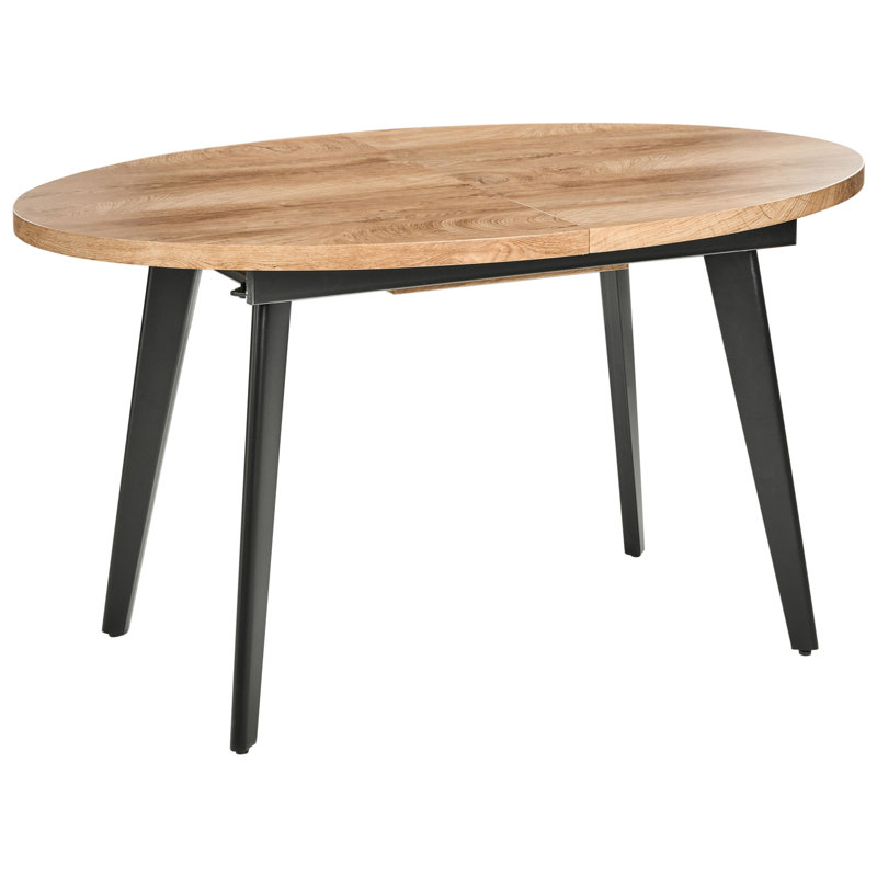 Extendable Oval Metal Base Dining Table