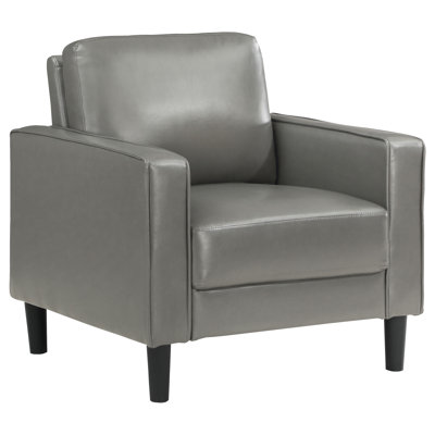 Lalittah Upholstered Track Arm Accent Chair Grey