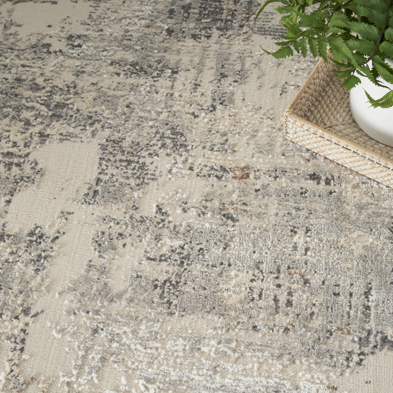 Barric Modern Abstract Sustainable Woven Area Rug, Rectangle 9' x 12'