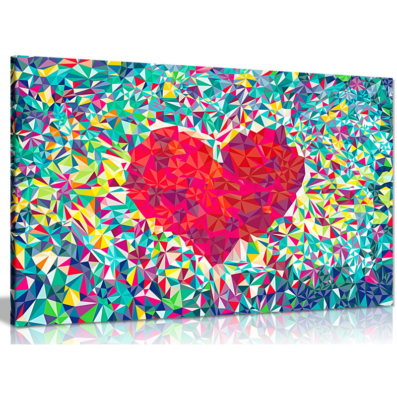 Love Heart - Wrapped Canvas Print, 61cm H x 91cm W