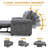 50Inch Loveseat Sofa Bed, Chenille Fabric, Adjustable Backrest 90°-180°, Pull-Out Bed, Removable Armrest With Storage, Usb & Type-C Charging Ports-1196714101