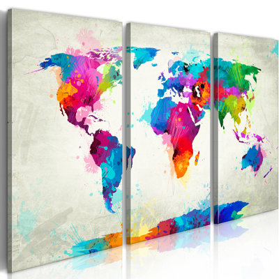 3 Piece No Frame Print on Canvas